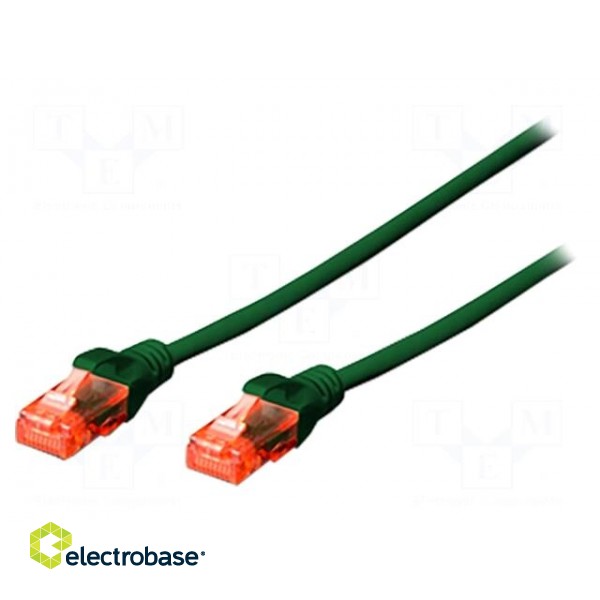 Patch cord | U/UTP | 6 | stranded | Cu | LSZH | green | 0.25m | 26AWG