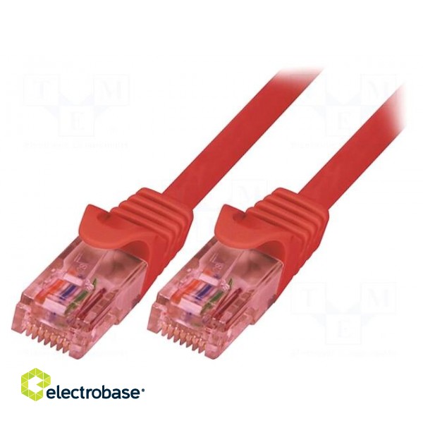 Patch cord | U/UTP | 6 | stranded | Cu | LSZH | red | 2m | 26AWG