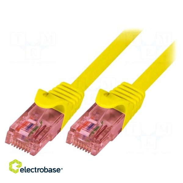 Patch cord | U/UTP | 6 | stranded | Cu | LSZH | yellow | 10m | 26AWG