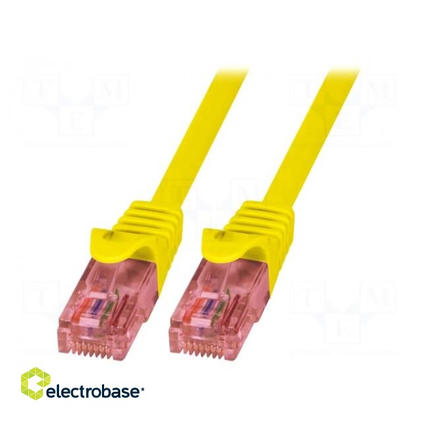 Patch cord | U/UTP | 6 | stranded | Cu | LSZH | yellow | 1.5m | RJ45 plug
