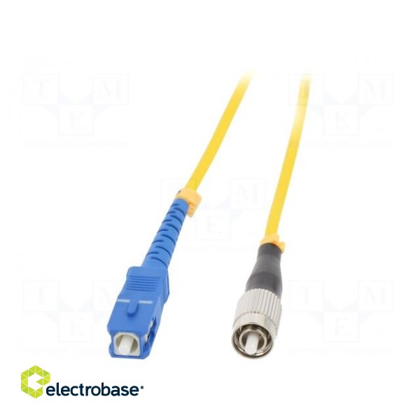 Fiber patch cord | FC/UPC,SC/UPC | 50m | LSZH | yellow | Wire dia: 3mm image 2