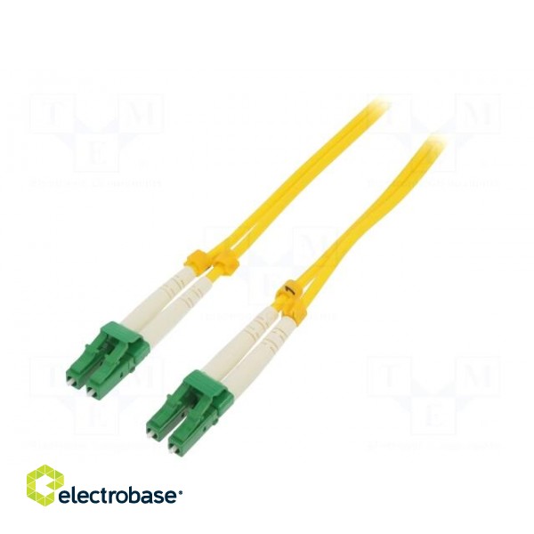 Fiber patch cord | both sides,LC/APC | 2m | LSZH | yellow фото 1