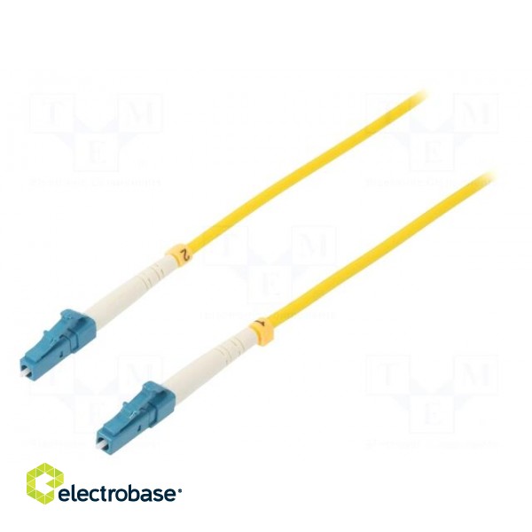 Fiber patch cord | both sides,LC/UPC | 20m | LSZH | yellow image 1