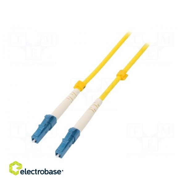 Fiber patch cord | both sides,LC/UPC | 3m | LSZH | yellow image 1