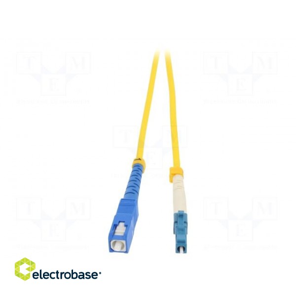 Fiber patch cord | LC/UPC,SC/UPC | 0.5m | LSZH | yellow | Wire dia: 3mm фото 2