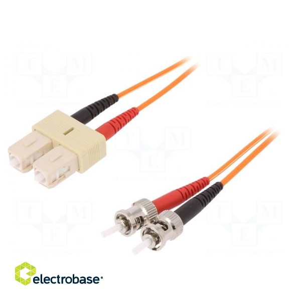 Fiber patch cord | OM1 | ST/UPC,SC/UPC | 2m | LSZH | orange