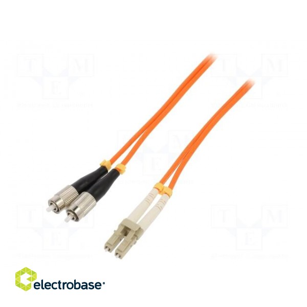 Fiber patch cord | OM2 | FC/UPC,LC/UPC | 1m | LSZH | orange image 1