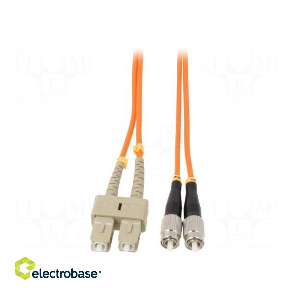 Fiber patch cord | OM2 | FC/UPC,SC/UPC | 2m | LSZH | orange paveikslėlis 2