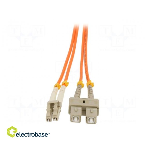 Fiber patch cord | OM2 | LC/UPC,SC/UPC | 2m | LSZH | orange image 2