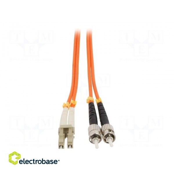 Fiber patch cord | OM2 | ST/UPC,LC/UPC | 5m | LSZH | orange image 2