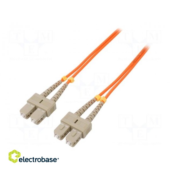 Fiber patch cord | OM2 | both sides,SC/UPC | 1m | LSZH | orange фото 1