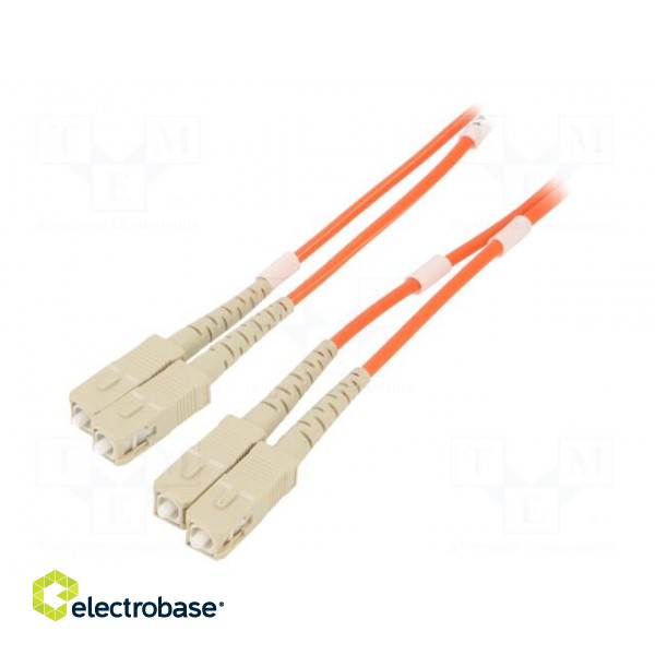 Fiber patch cord | OM2 | SC/UPC,both sides | 1m | orange | Cablexpert