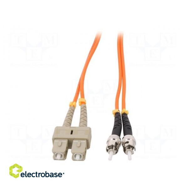 Fiber patch cord | OM2 | ST/UPC,SC/UPC | 2m | LSZH | orange image 2