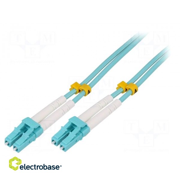 Fiber patch cord | OM3 | LC/UPC,both sides | 0.5m | LSZH | turquoise