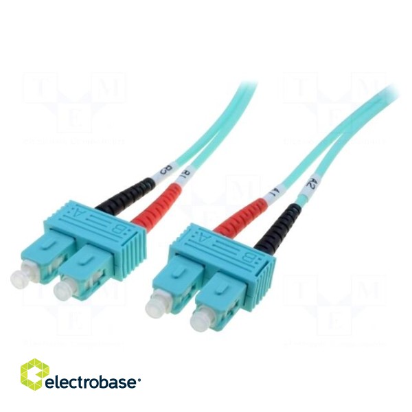Fiber patch cord | OM3 | SC/PC,both sides | 3m | LSZH | turquoise