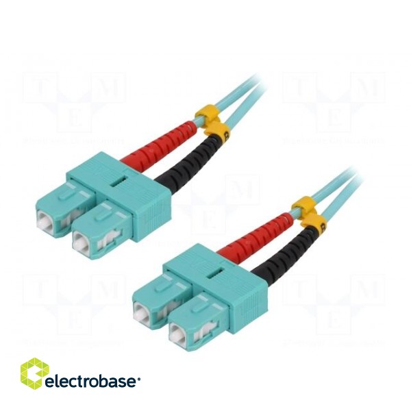 Fiber patch cord | OM3 | SC/UPC,both sides | 0.5m | LSZH | turquoise