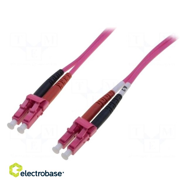 Fiber patch cord | OM4 | LC/PC,both sides | 10m | LSZH | purple