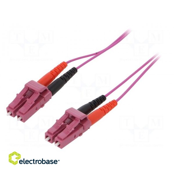 Fiber patch cord | OM4 | LC/UPC,both sides | 1m | LSZH | purple image 1