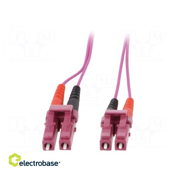 Fiber patch cord | OM4 | LC/UPC,both sides | 1m | LSZH | purple фото 2