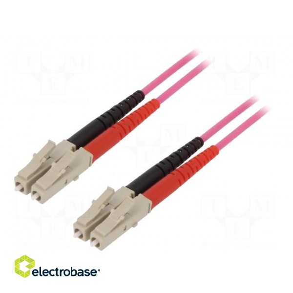 Fiber patch cord | OM4 | both sides,LC/UPC | 2m | LSZH | violet