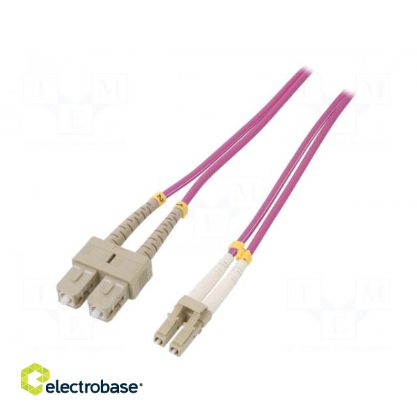 Fiber patch cord | OM4 | LC/UPC,SC/UPC | 1m | LSZH | green