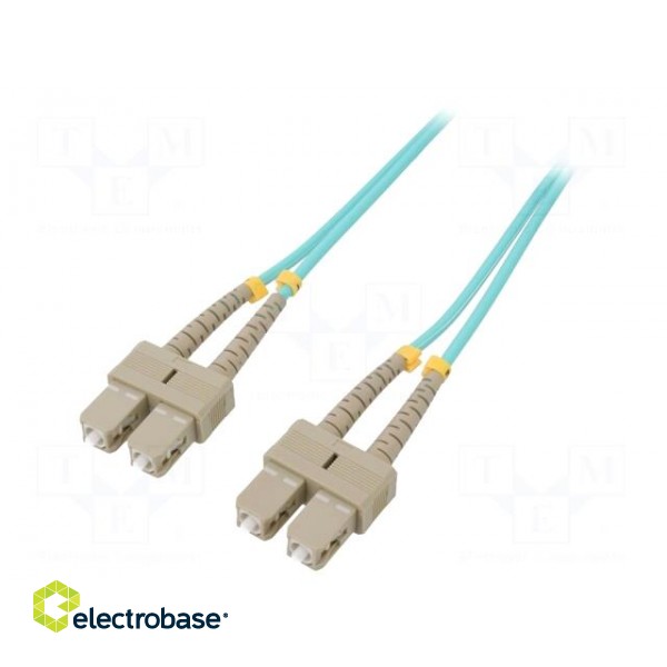 Fiber patch cord | OM4 | both sides,SC/UPC | 1m | LSZH | green image 1