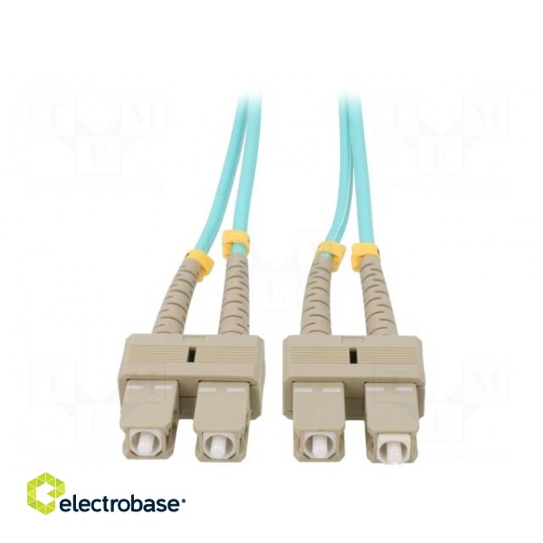 Fiber patch cord | OM4 | both sides,SC/UPC | 1m | LSZH | green image 2