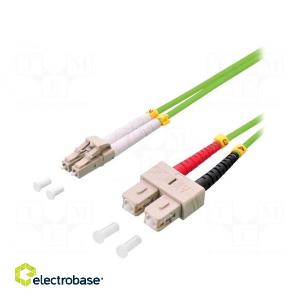 Fiber patch cord | OM5 | both sides,LC/UPC | 10m | LSZH | green