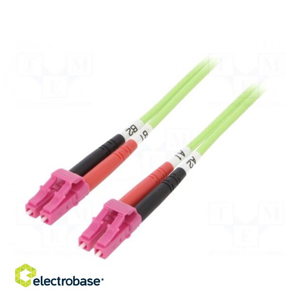 Fiber patch cord | OM5 | LC/UPC,both sides | 3m | LSZH | green image 1