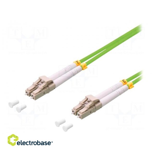 Fiber patch cord | OM5 | both sides,LC/UPC | 10m | LSZH | green