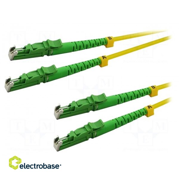 Fiber patch cord | OS2 | both sides,E2000/APC | 3m | LSZH | yellow