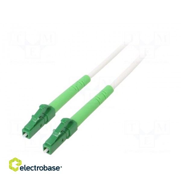 Fiber patch cord | OS2 | LC/APC,both sides | 25m | LSZH | white