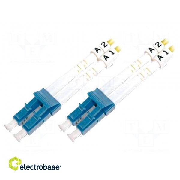 Fiber patch cord | OS1 | LC/PC,both sides | 10m | LSZH | yellow
