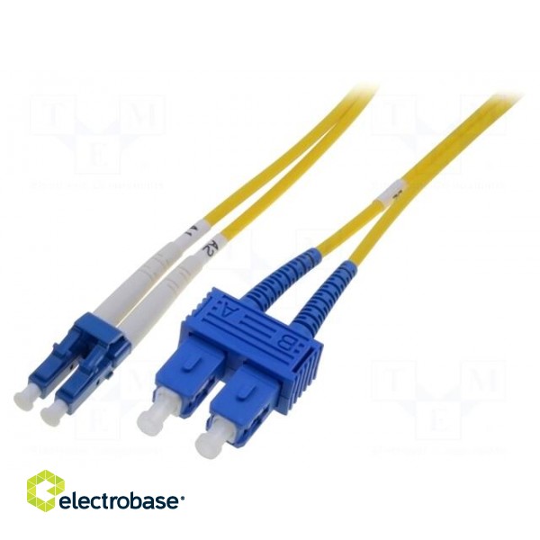 Fiber patch cord | OS1 | LC/UPC,SC/UPC | 5m | LSZH | yellow