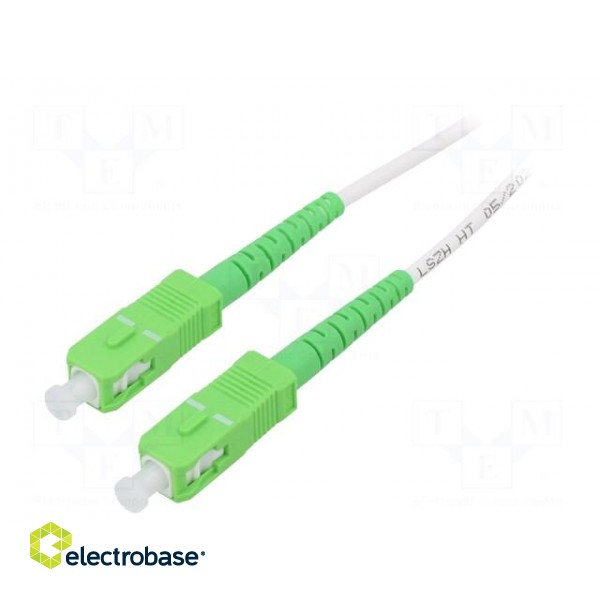 Fiber patch cord | OS2 | SC/APC,both sides | 10m | LSZH | white