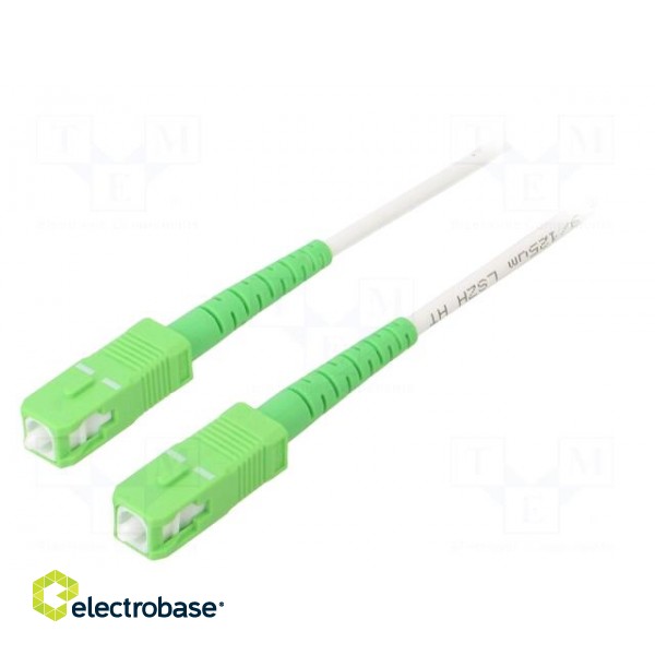 Fiber patch cord | OS2 | SC/APC,both sides | 3m | LSZH | white