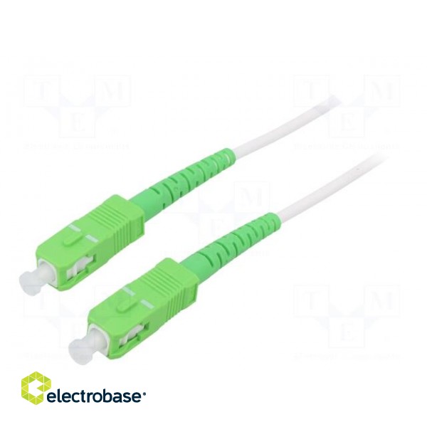Fiber patch cord | OS2 | SC/APC,both sides | 5m | LSZH | white