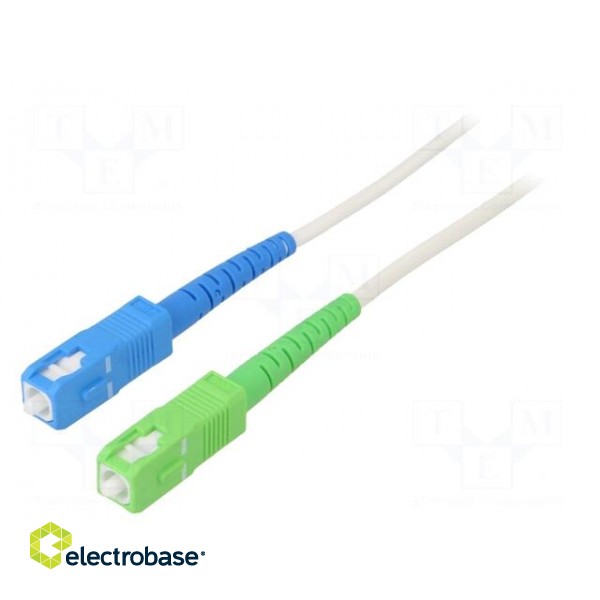 Fiber patch cord | OS2 | SC/APC,SC/UPC | 0.5m | LSZH | white