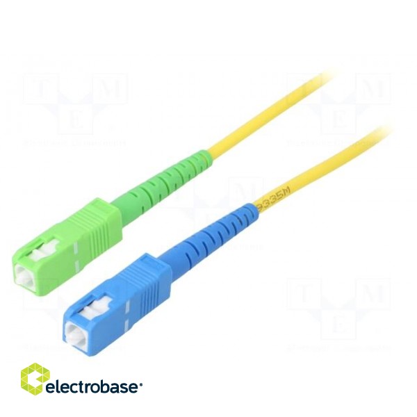 Fiber patch cord | OS2 | SC/APC,SC/UPC | 0.5m | LSZH | yellow