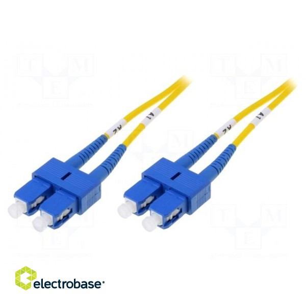 Fiber patch cord | OS2 | SC/UPC,both sides | 5m | LSZH | yellow