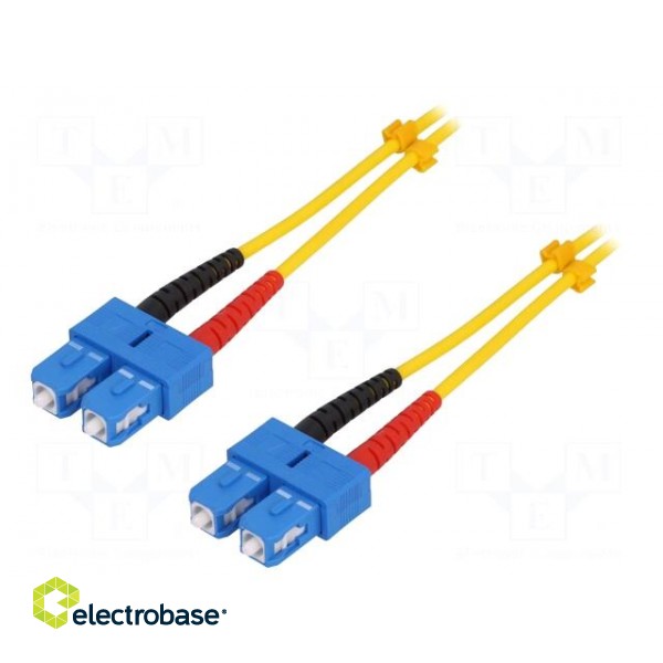 Fiber patch cord | OS2 | SC/UPC,both sides | 10m | LSZH | yellow