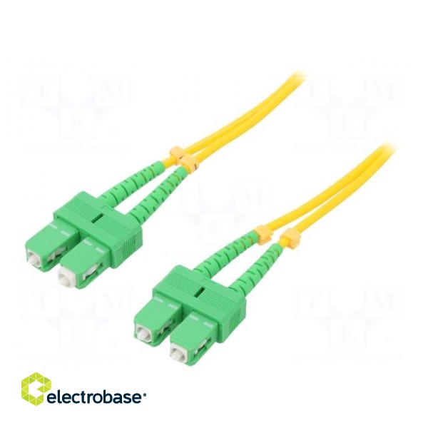 Fiber patch cord | both sides,SC/APC | 10m | LSZH | yellow фото 1