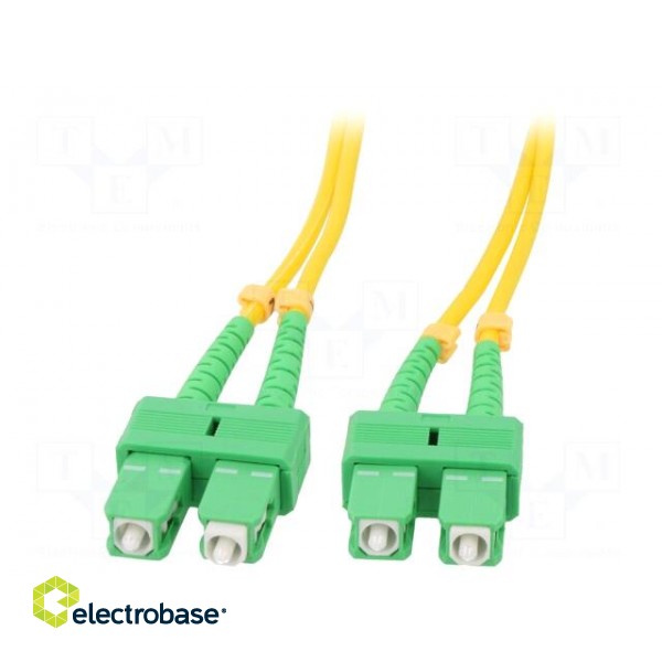 Fiber patch cord | both sides,SC/APC | 10m | LSZH | yellow image 2