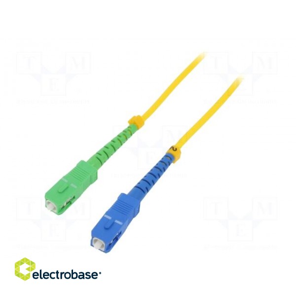 Fiber patch cord | SC/APC,SC/UPC | 2m | LSZH | Optical fiber: 9/125um image 1