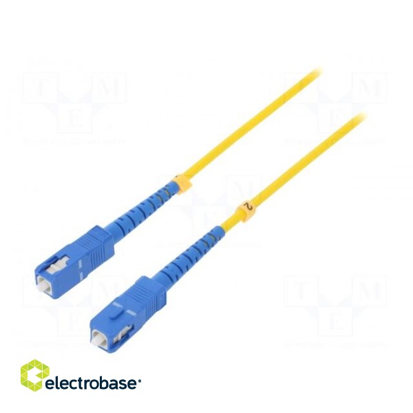 Fiber patch cord | SC/UPC,both sides | 1m | Optical fiber: 9/125um image 1