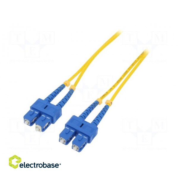 Fiber patch cord | both sides,SC/UPC | 3m | LSZH | yellow image 1