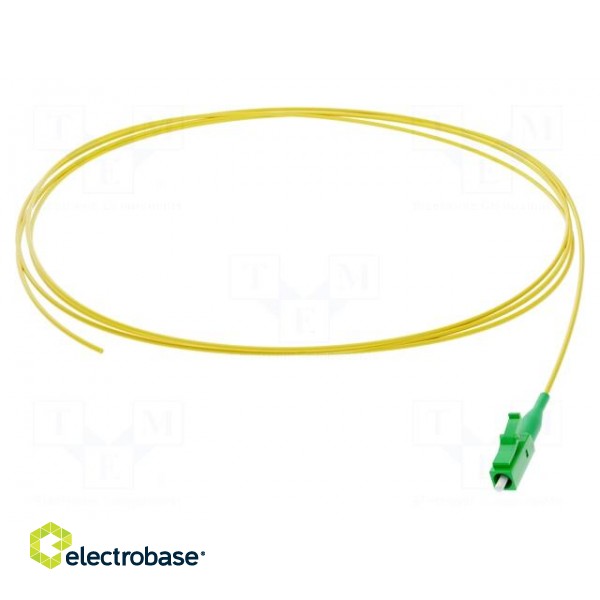 Optic fiber pigtail | LC/APC | 1m | Optical fiber: 900um | yellow
