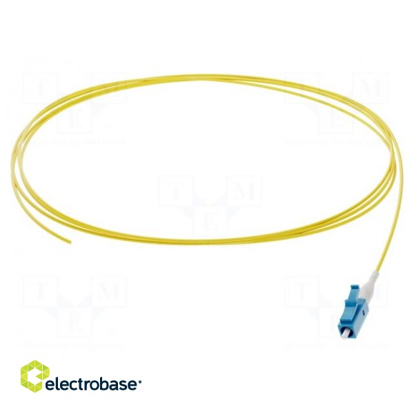 Optic fiber pigtail | LC/UPC | 2m | Optical fiber: 900um | yellow