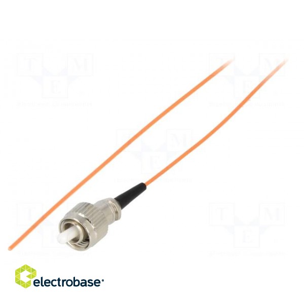 Optic fiber pigtail | OM2 | FC/UPC | 3m | LSZH | orange | Wire dia: 0.9mm фото 1