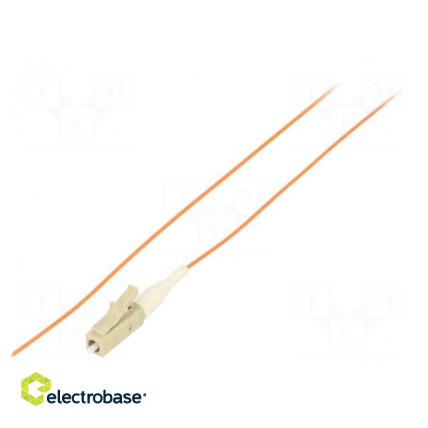 Optic fiber pigtail | OM2 | LC/UPC | 1m | LSZH | Connector colour: grey фото 1